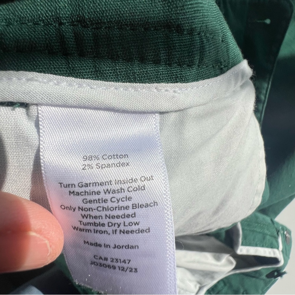 Talbots Cotton Slub Sailor Crop Pants Green Size 6 NWT - Picture 13 of 13